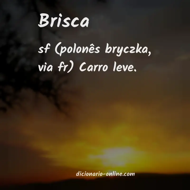 Significado de brisca