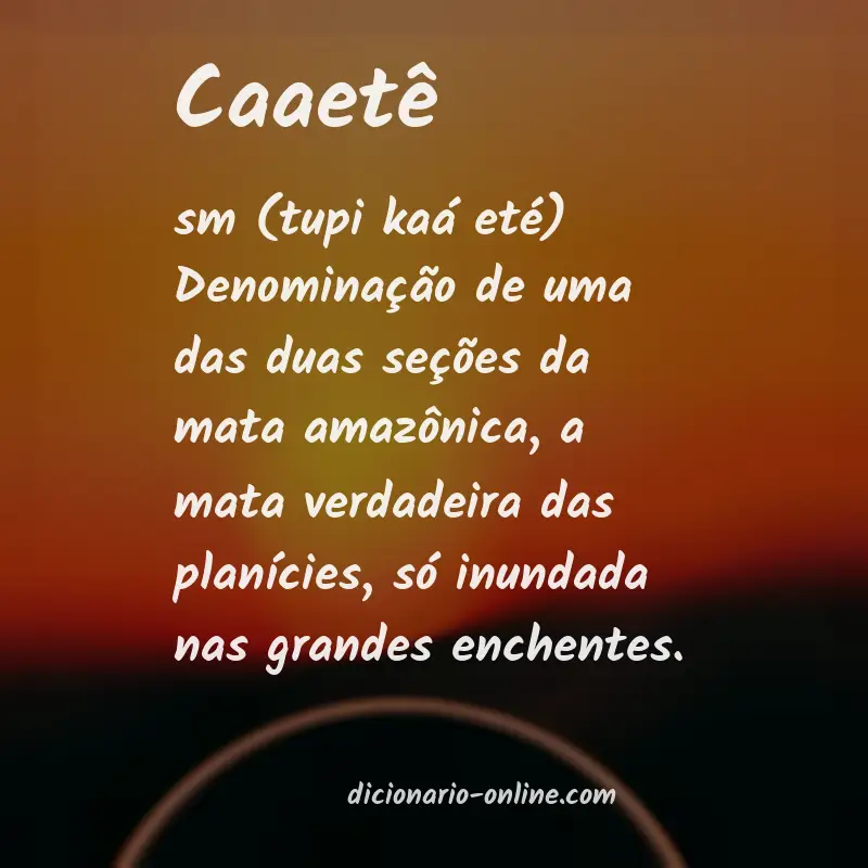 Significado de caaetê