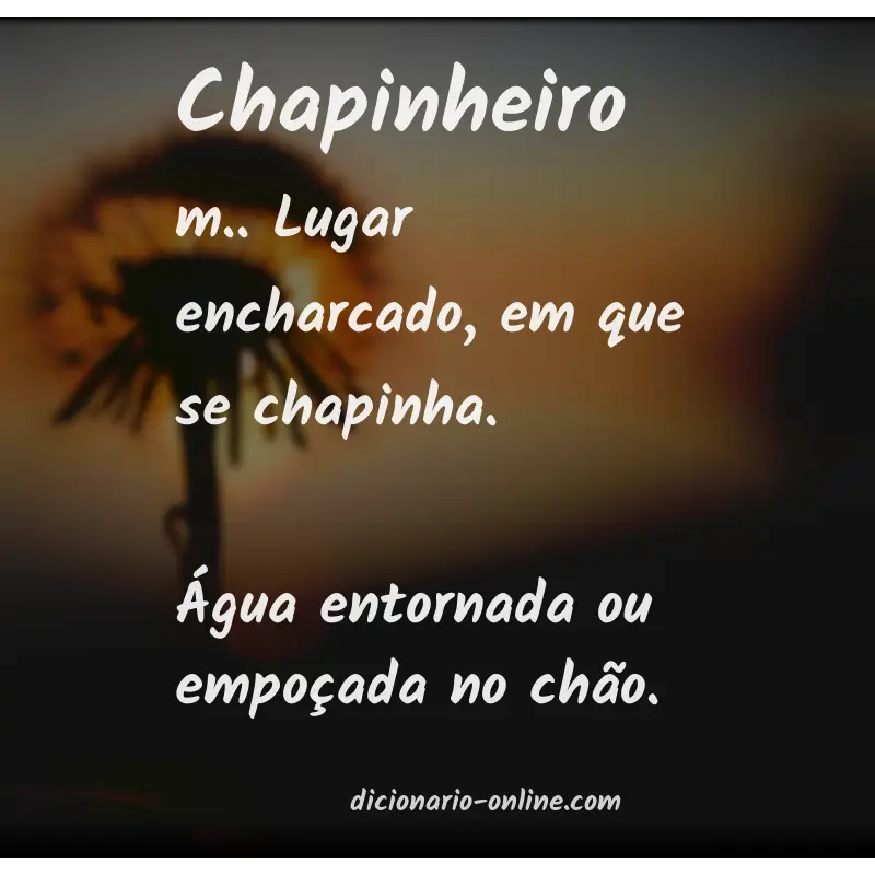 Significado de chapinheiro