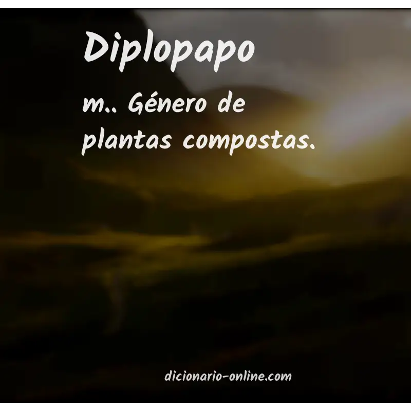 Significado de diplopapo