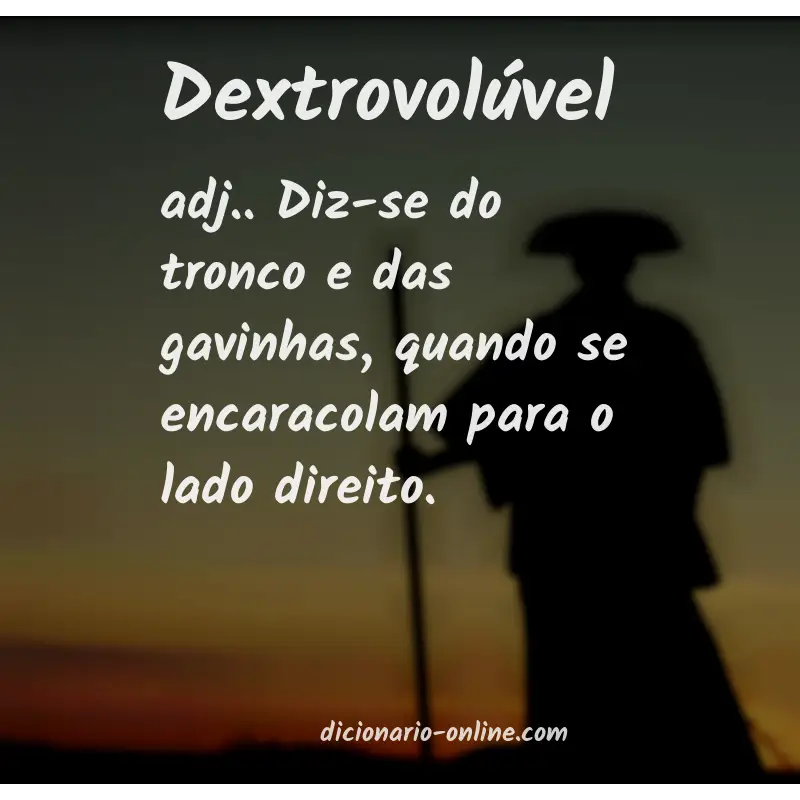 Significado de dextrovolúvel
