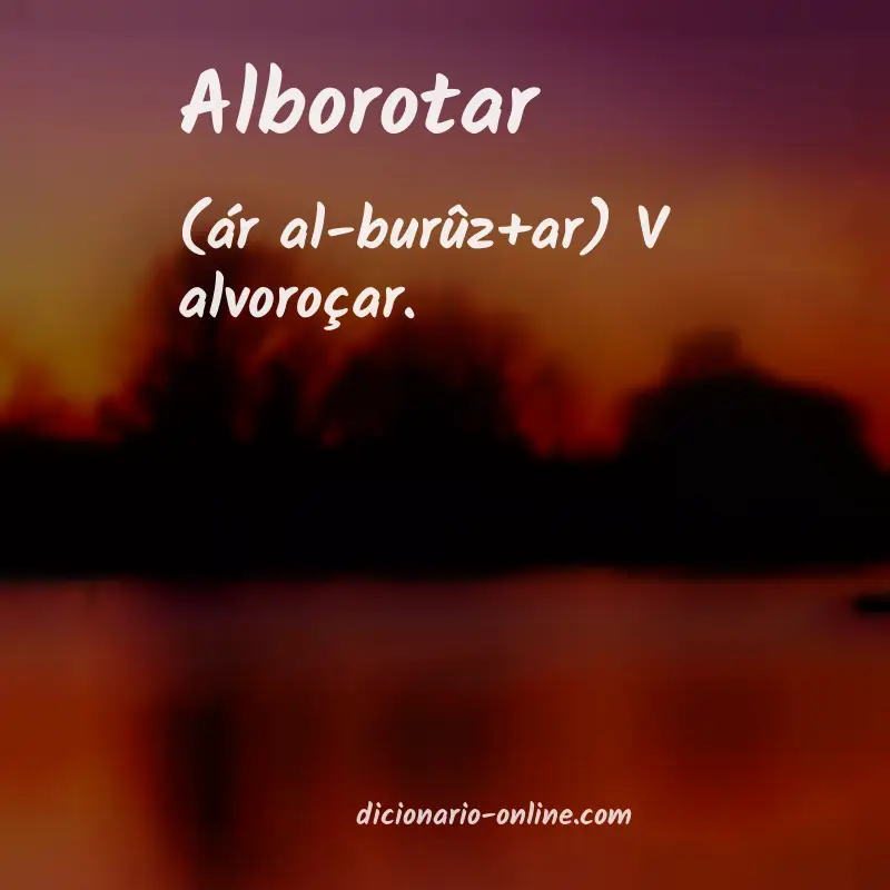 Significado de alborotar