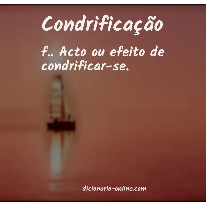 Significado de condrificação