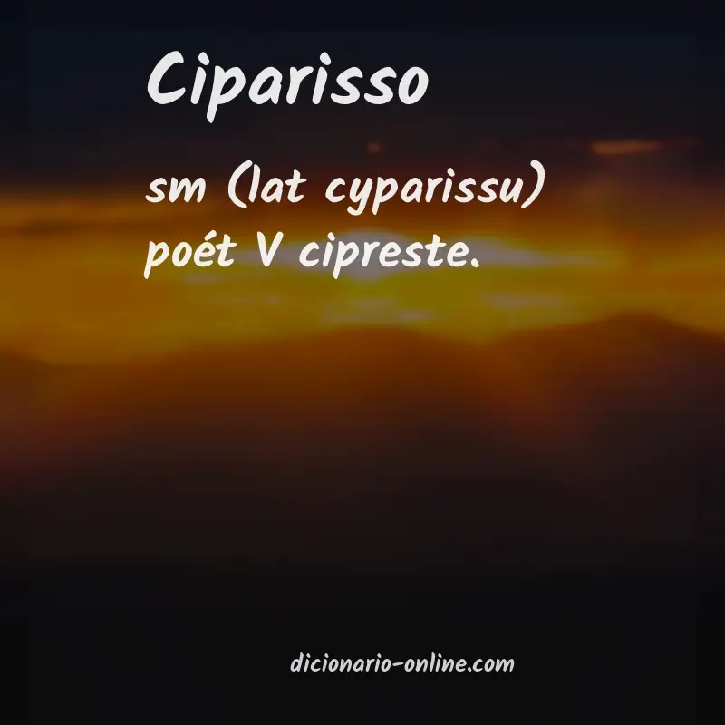 Significado de ciparisso