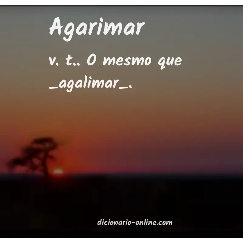 Significado de agarimar