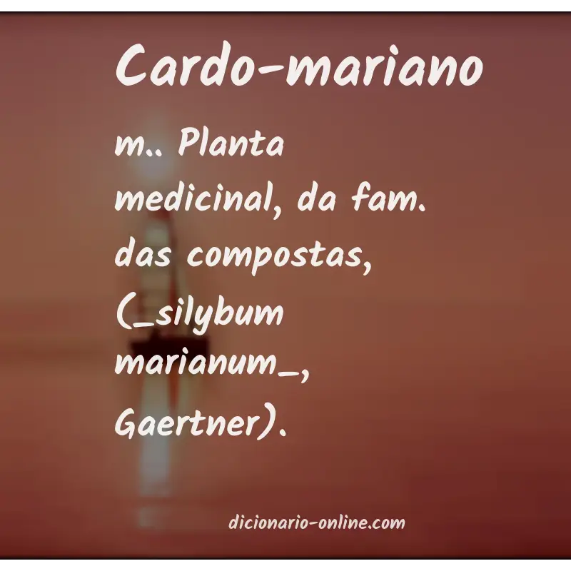 Significado de cardo-mariano