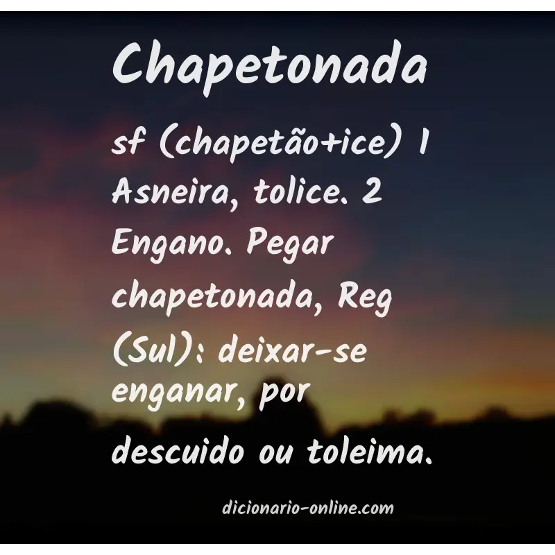 Significado de chapetonada