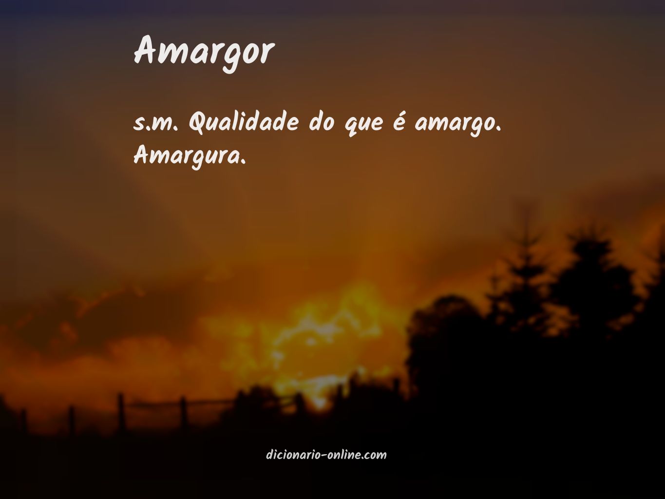 Significado de amargor