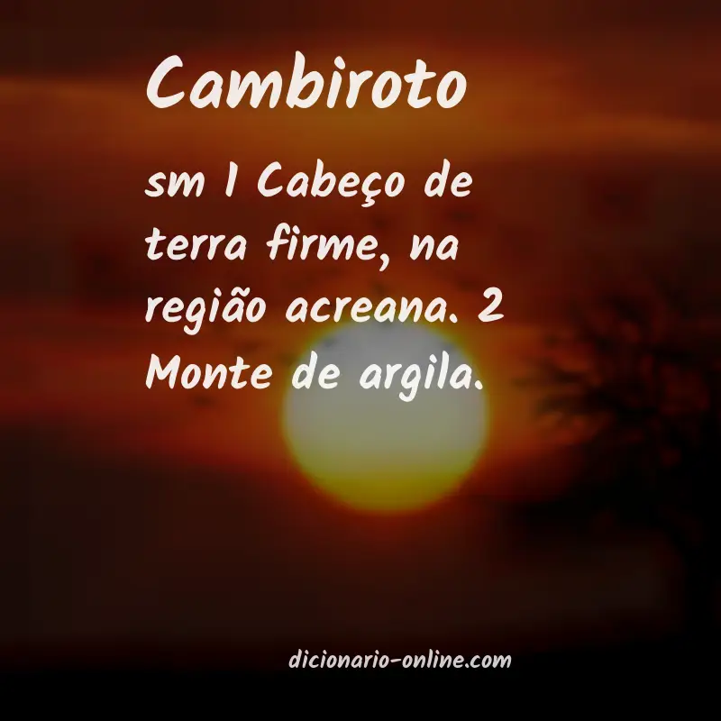 Significado de cambiroto