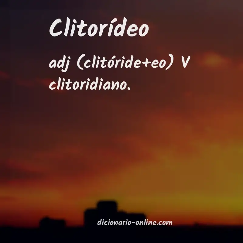 Significado de clitorídeo