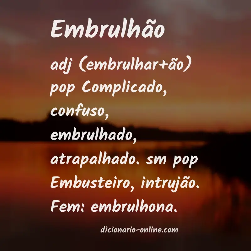 Significado de embrulhão
