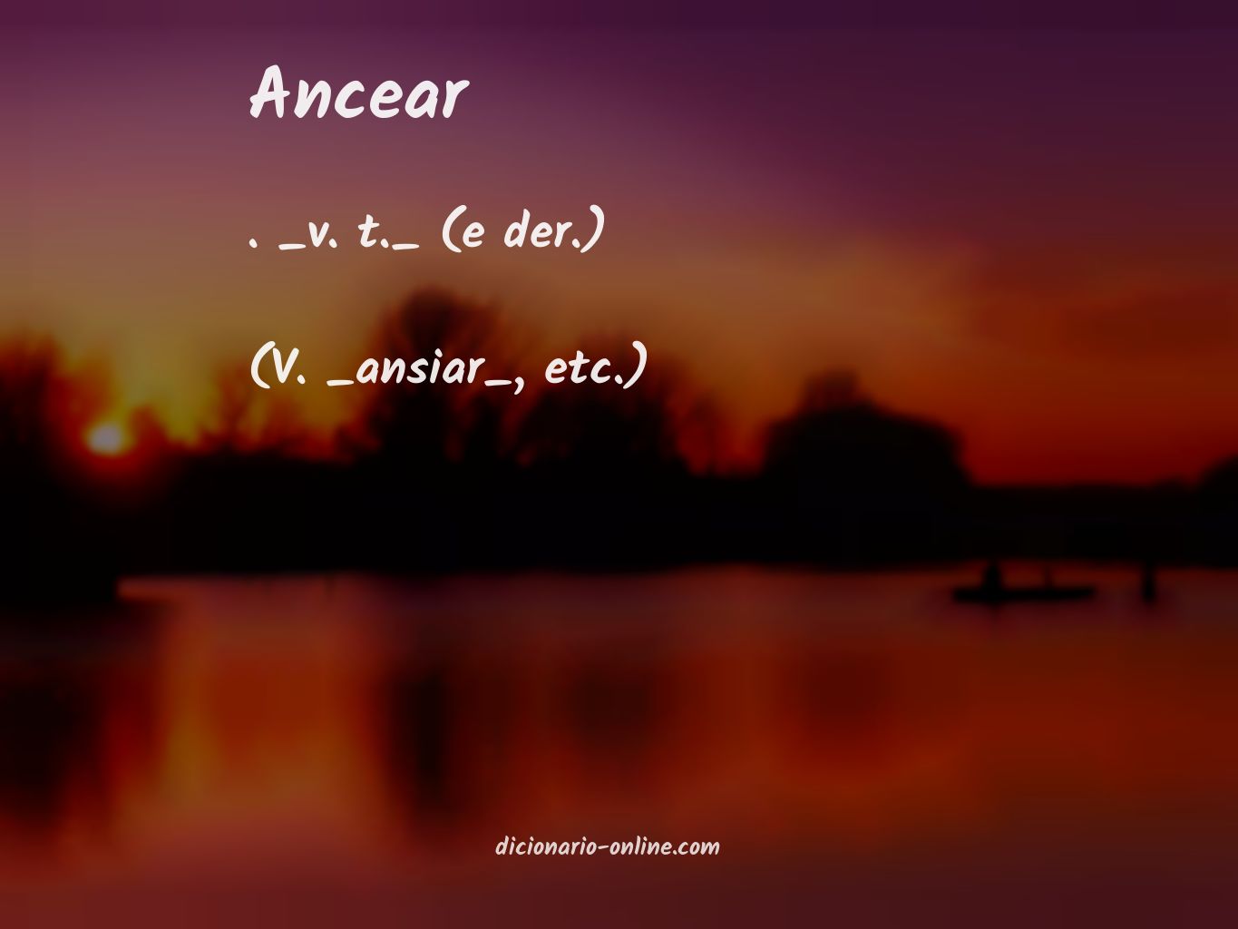 Significado de ancear