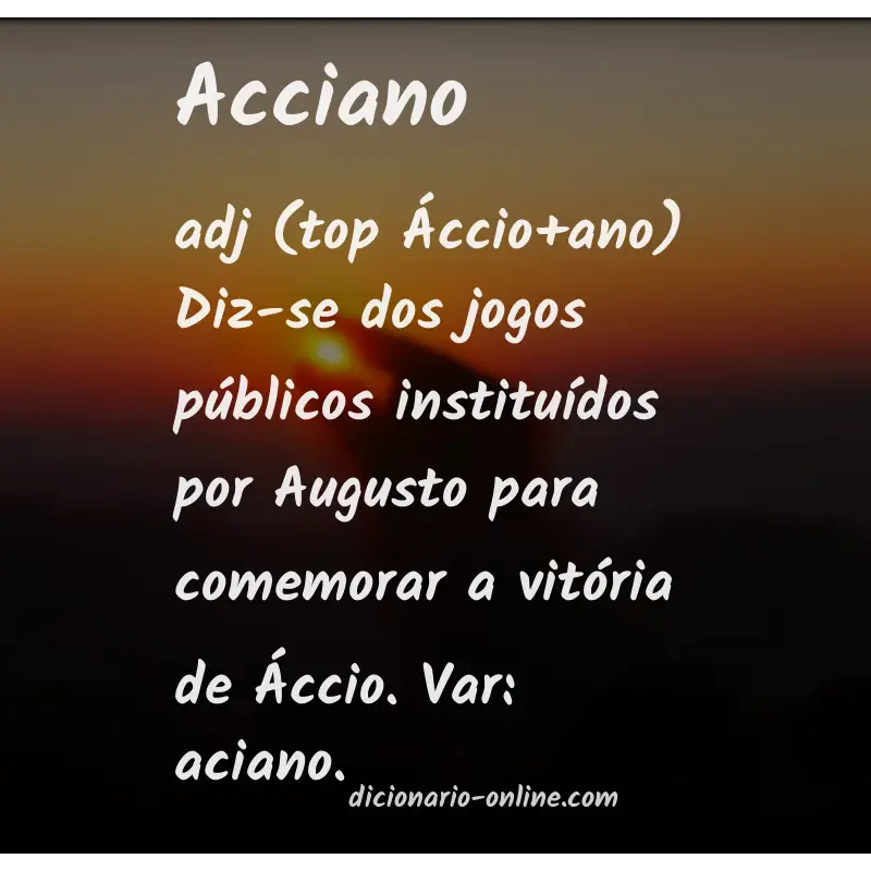 Significado de acciano