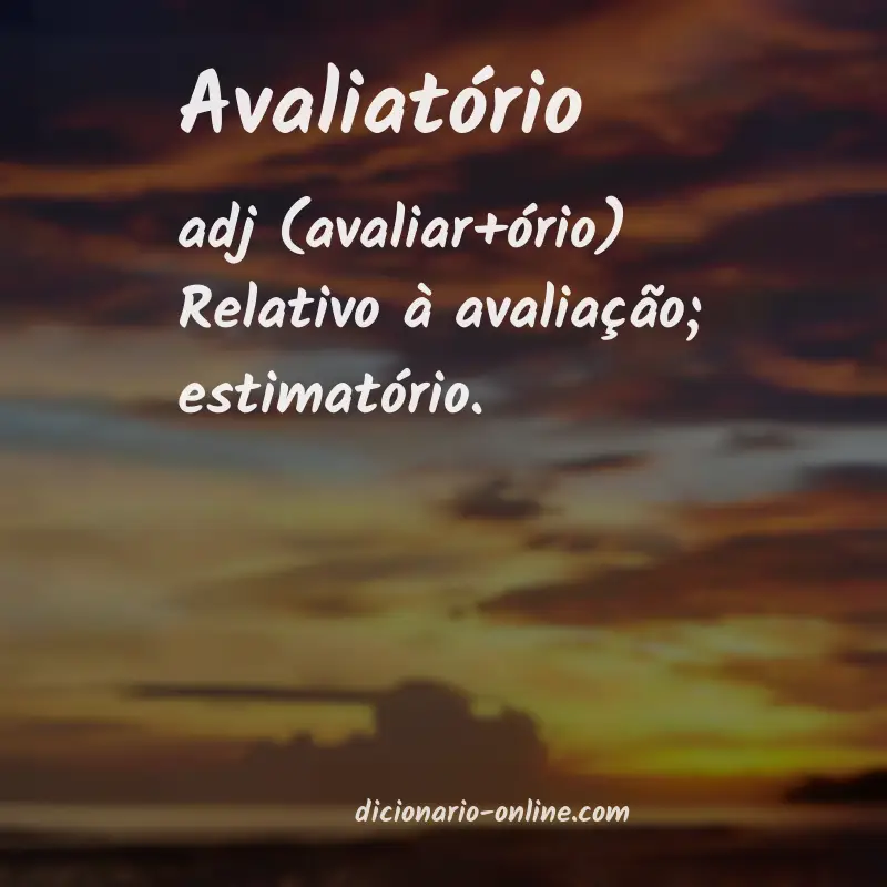 Significado de avaliatório