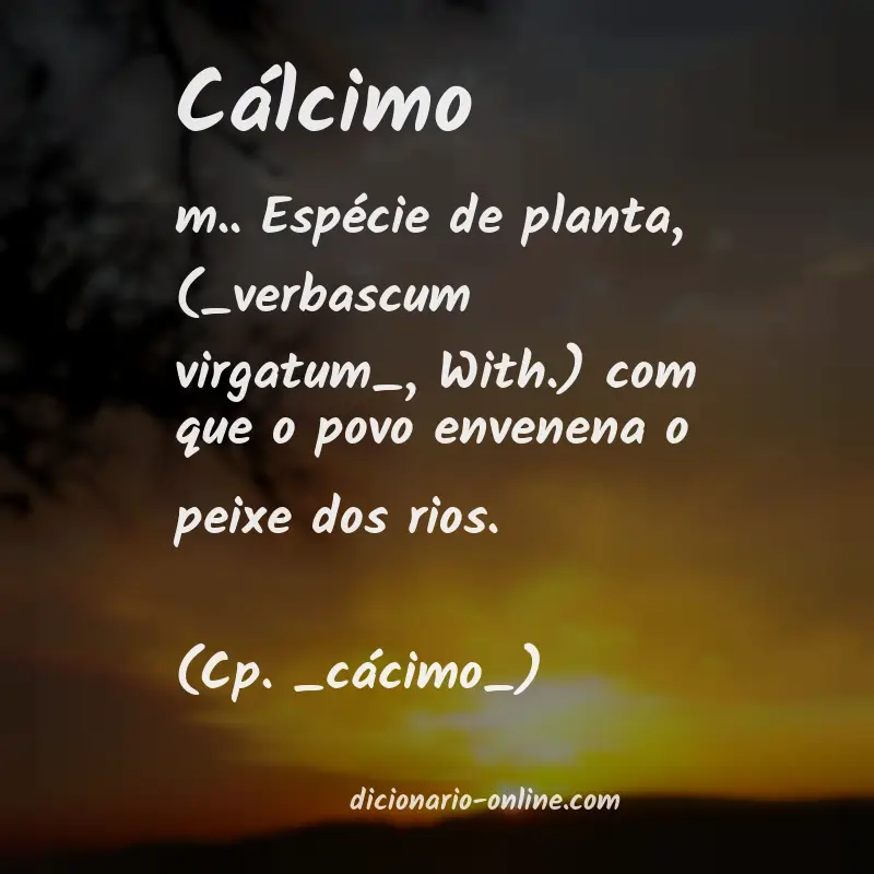 Significado de cálcimo