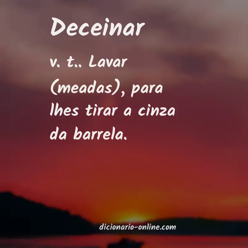 Significado de deceinar