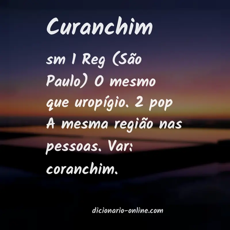 Significado de curanchim