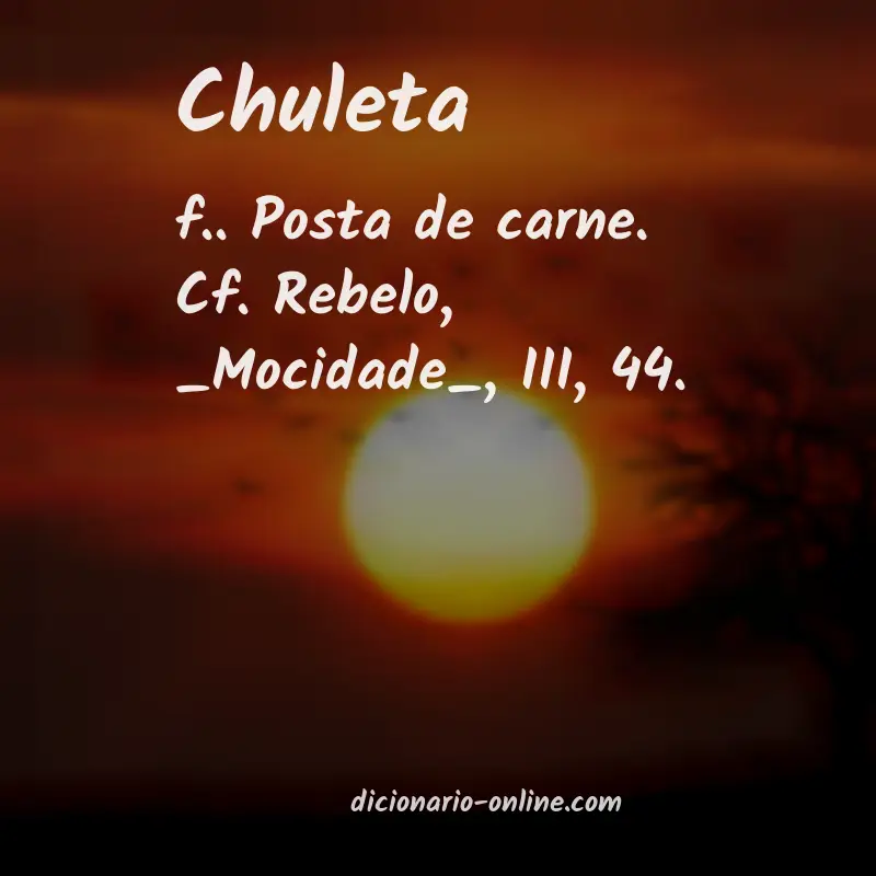 Significado de chuleta