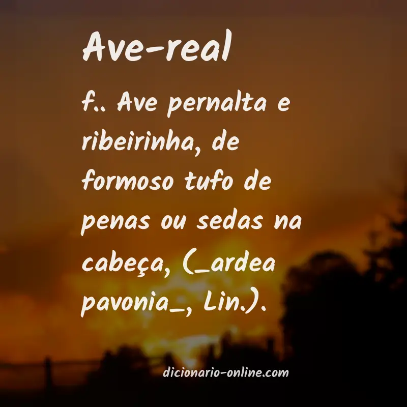 Significado de ave-real