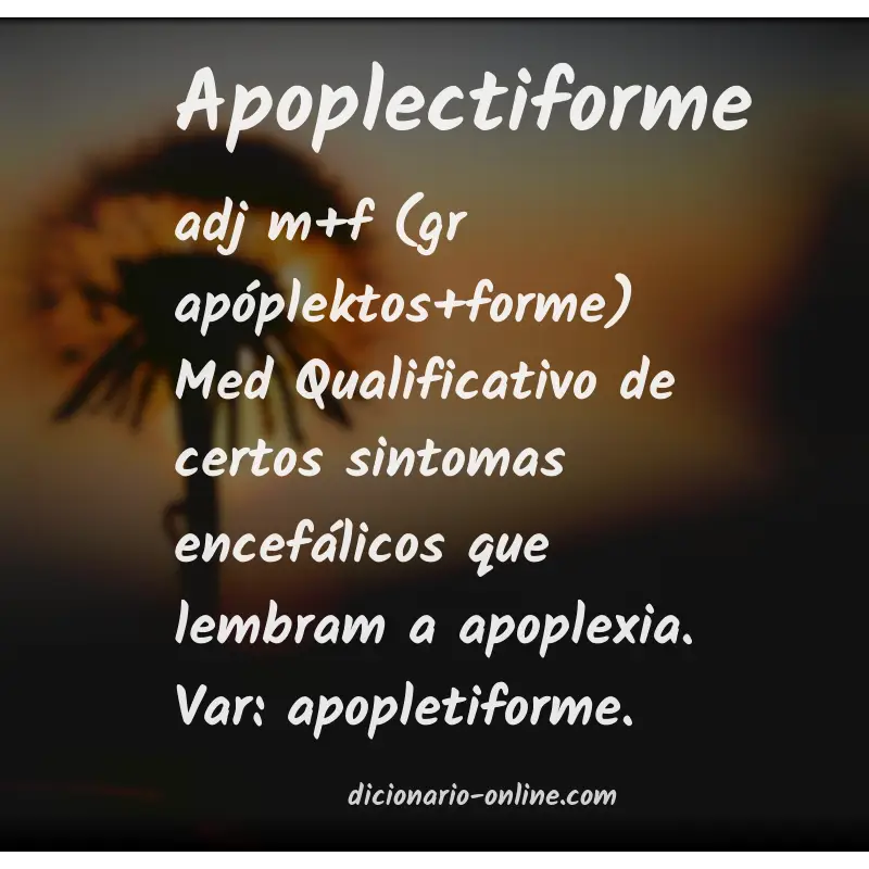 Significado de apoplectiforme