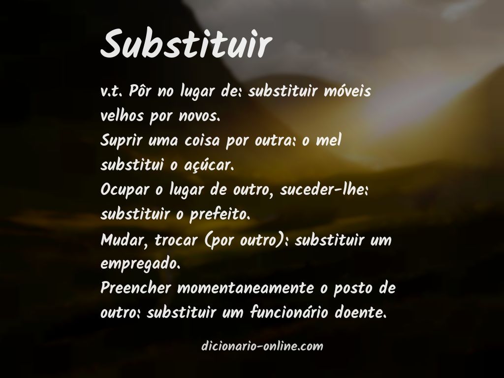 Significado de substituir