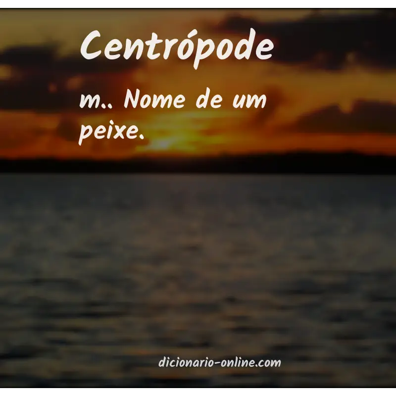 Significado de centrópode