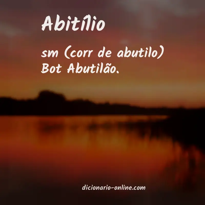 Significado de abitílio