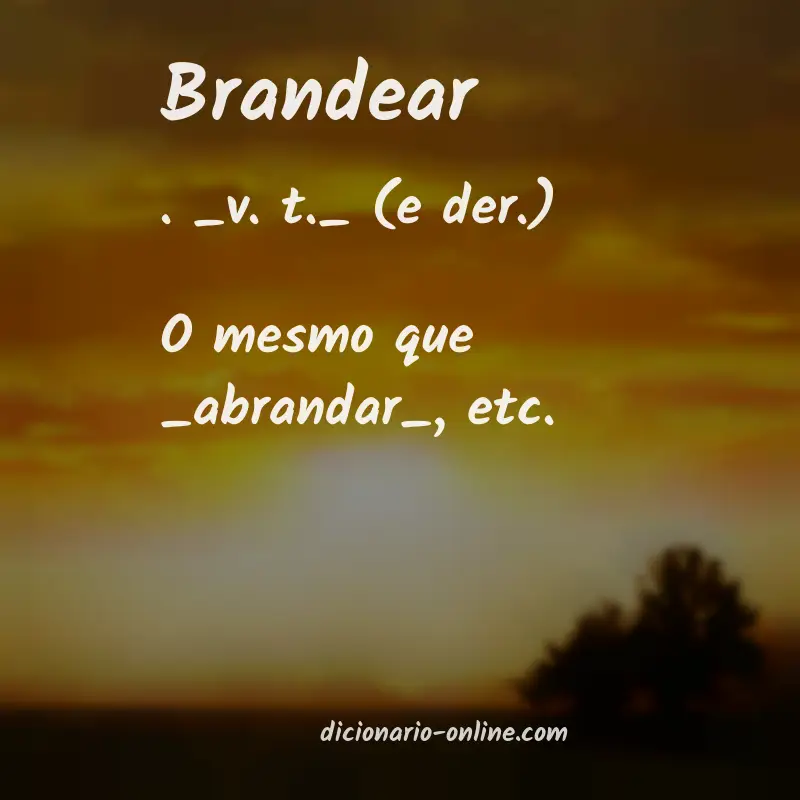 Significado de brandear