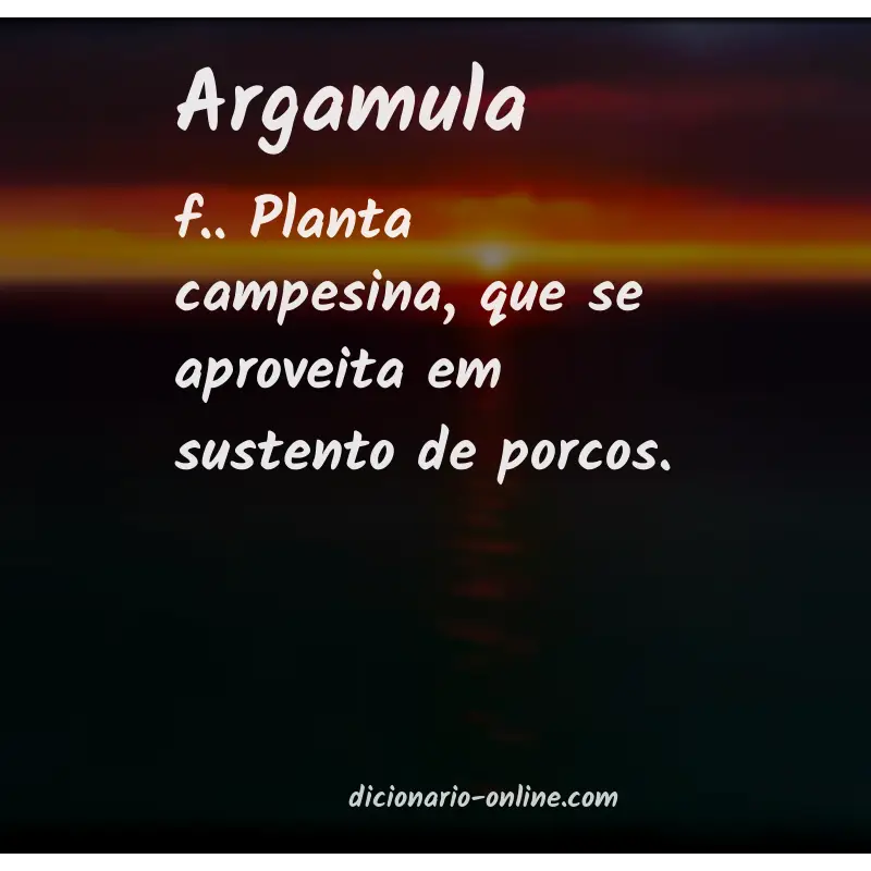 Significado de argamula