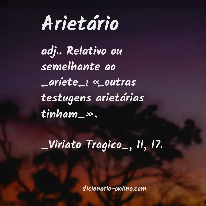 Significado de arietário
