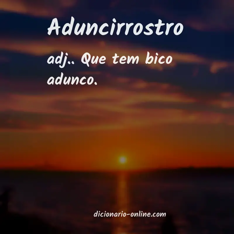 Significado de aduncirrostro