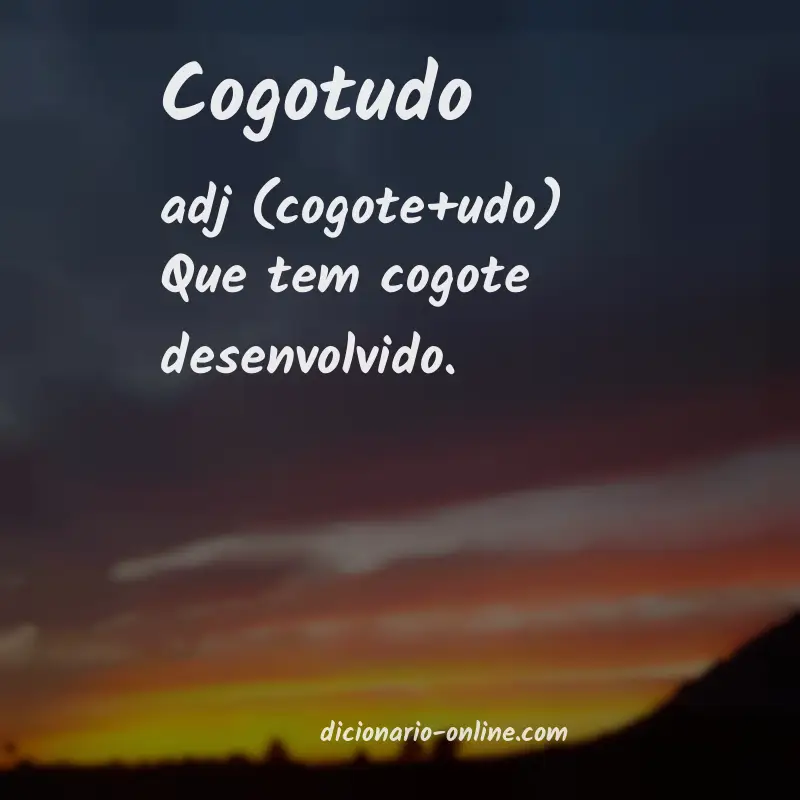 Significado de cogotudo