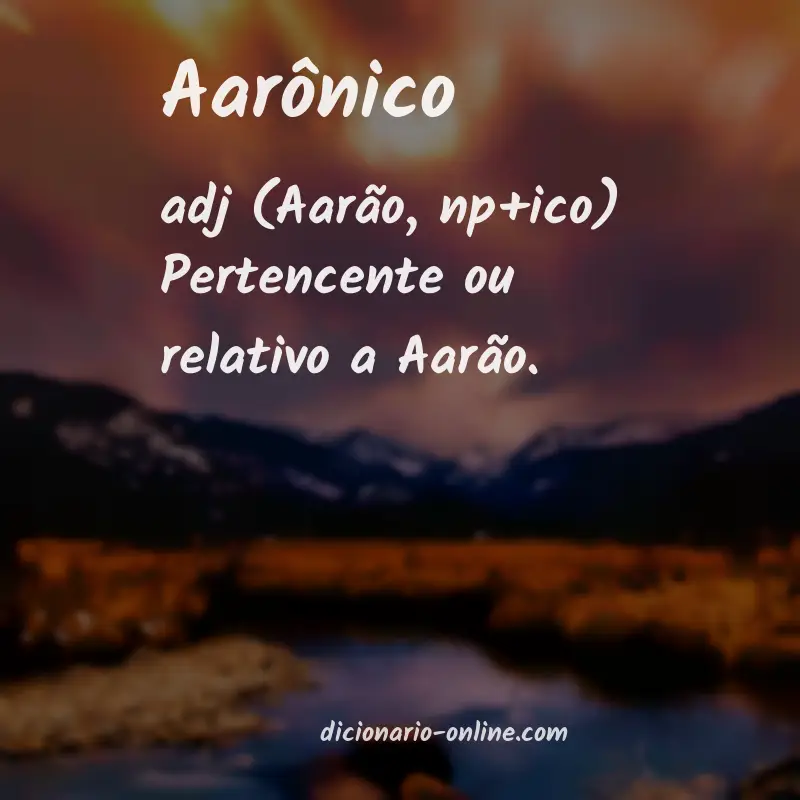 Significado de aarônico