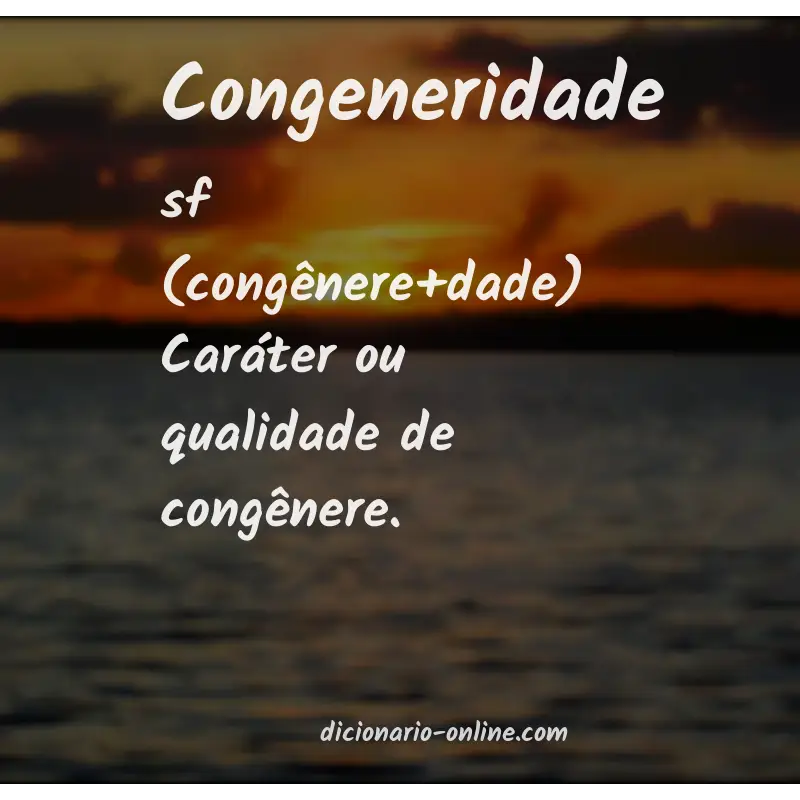 Significado de congeneridade