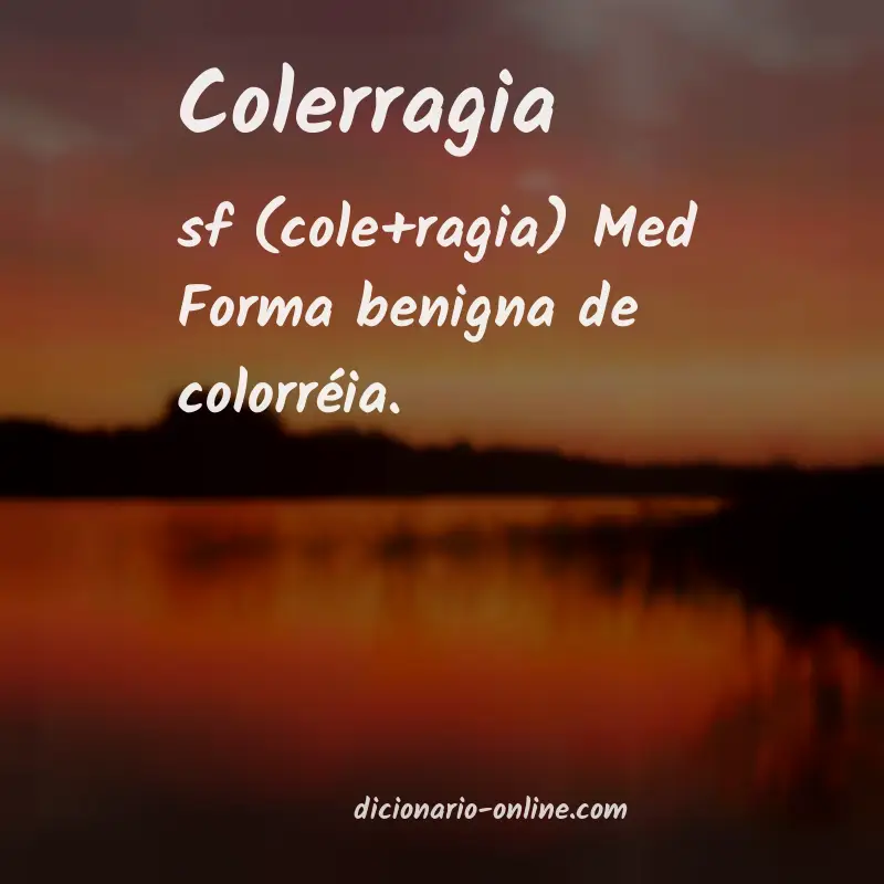 Significado de colerragia