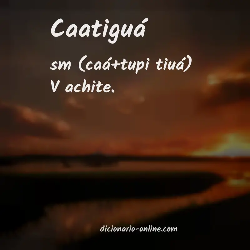 Significado de caatiguá