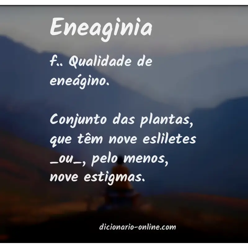 Significado de eneaginia