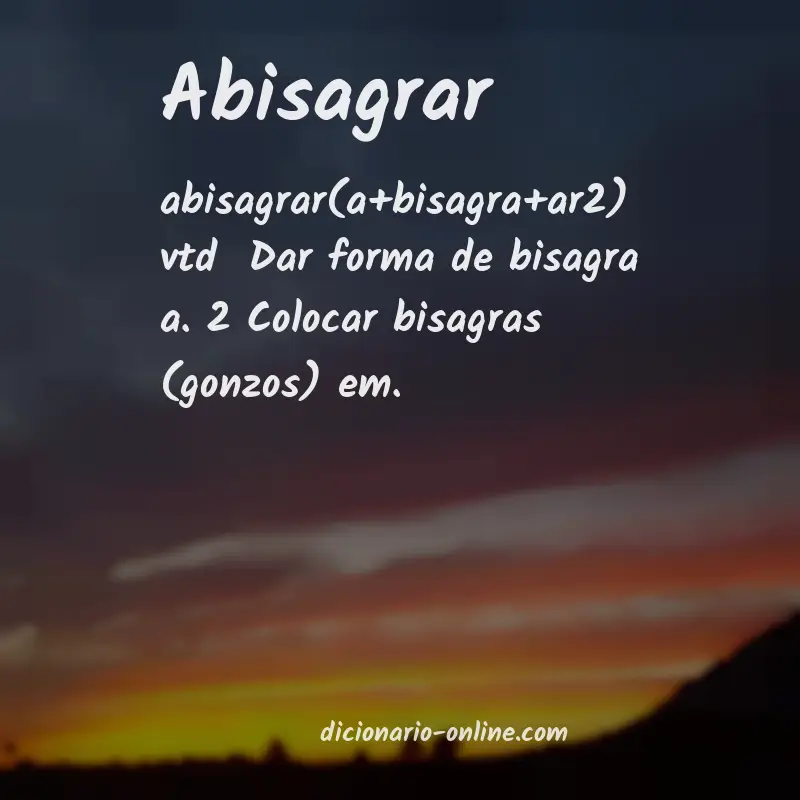Significado de abisagrar