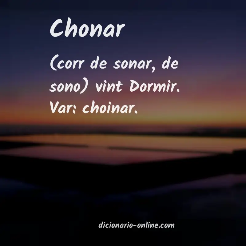 Significado de chonar