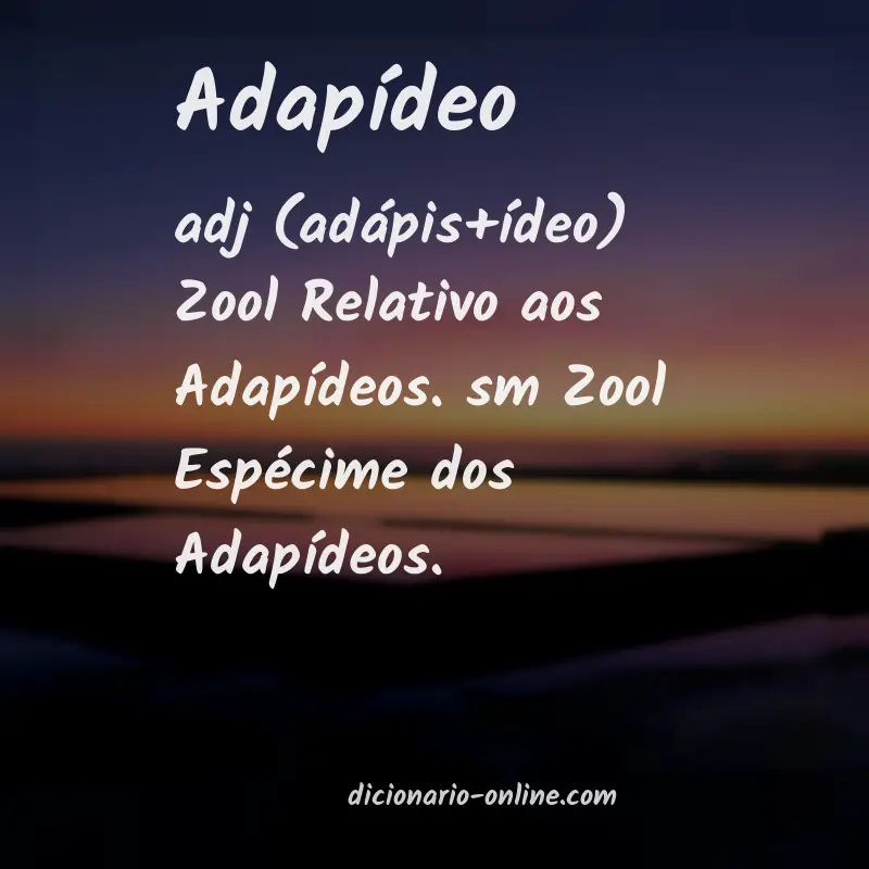 Significado de adapídeo