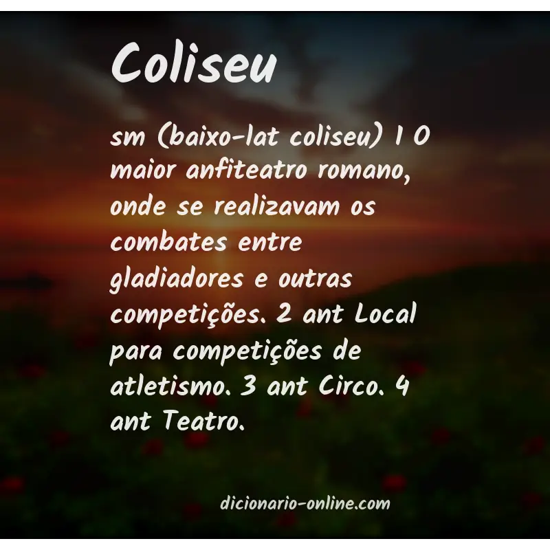 Significado de coliseu