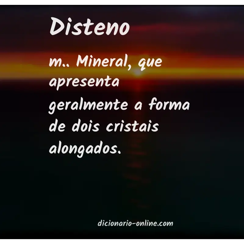 Significado de disteno
