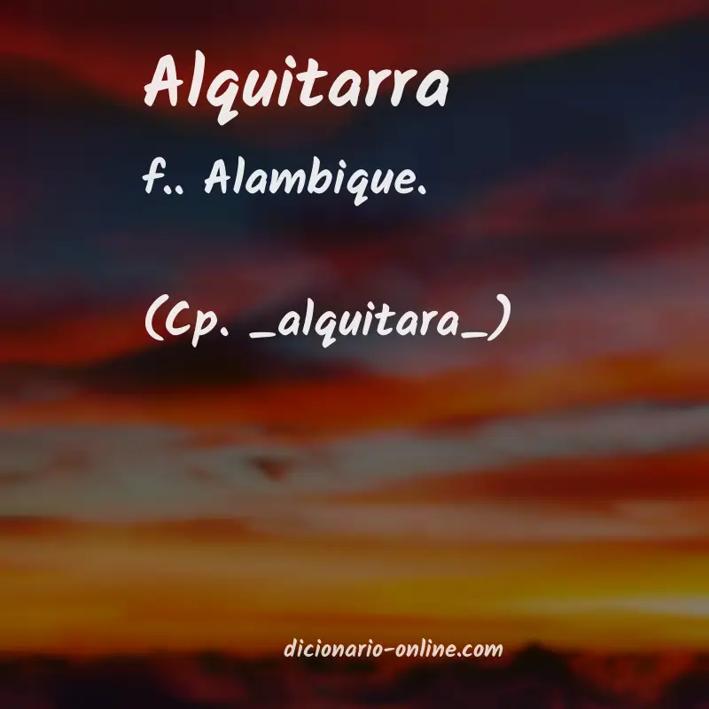Significado de alquitarra