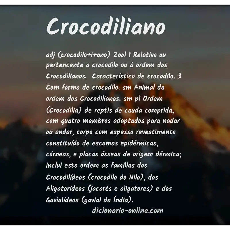 Significado de crocodiliano