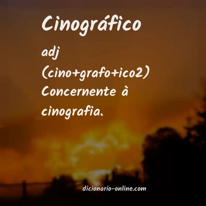 Significado de cinográfico