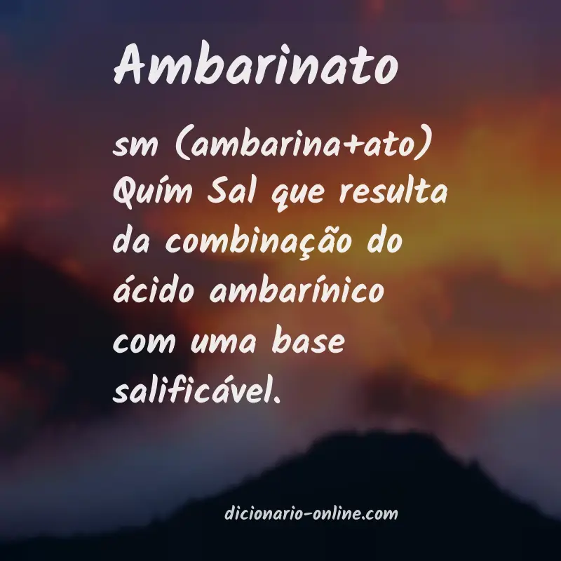 Significado de ambarinato