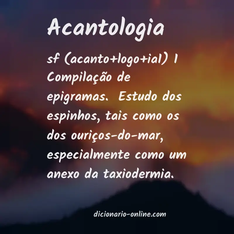 Significado de acantologia