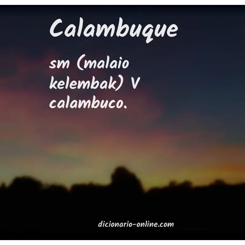 Significado de calambuque