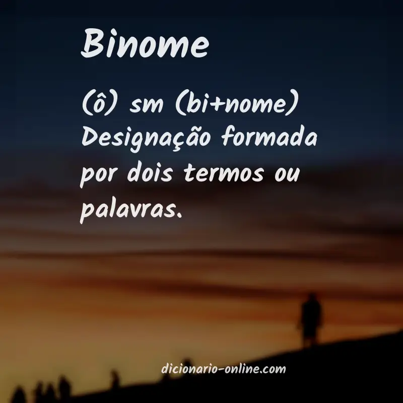Significado de binome