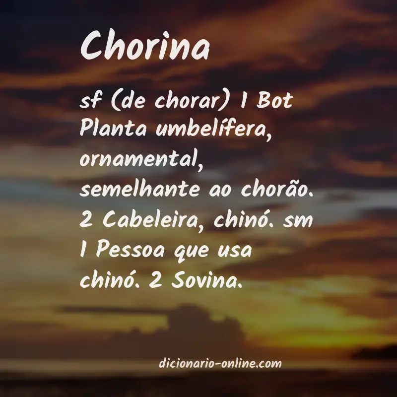Significado de chorina
